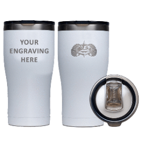 Toadfish Custom Engraved Non-Tipping 20oz Tumbler - White (MINIMUM ORDER QUANTITY OF 25)