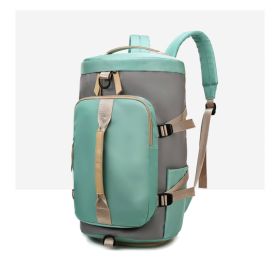 Waterproof Gym Fitness Bag Outdoor Travel Sport Excerise Fashion Casual Backpack (Option: Green grey)