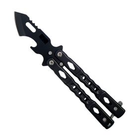 5.75" Butterfly Knife with Bottle Opener (Option: Black)