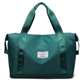 Dry And Wet Separation Sports Portable Shoulder Bag (Option: Dark Green)