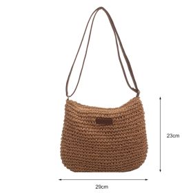 Niche Design Vacation Straw Tote Bag (Option: Khaki-20PCS)