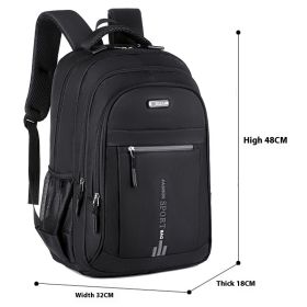 Men's Fashion Large Capacity Computer Backpack (Option: Black)