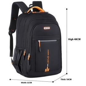 Men's Fashion Large Capacity Computer Backpack (Option: Orange)