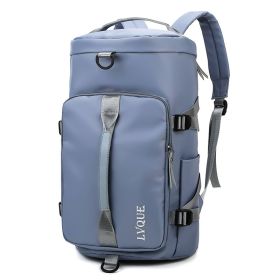 Waterproof Gym Fitness Bag Outdoor Travel Sport Excerise Fashion Casual Backpack (Option: Blue)