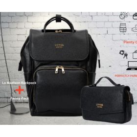 Large Capacity Multifunctional Shoulder PU Backpack (Option: Set2)