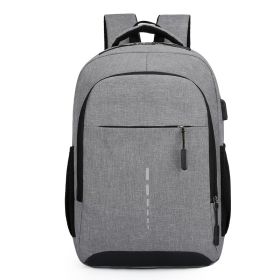 Oxford Cloth Backpack Casual Versatile Large Capacity Laptop Bag Daily Commuting Trend Backpack (Option: Grey)