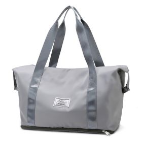 Dry And Wet Separation Sports Portable Shoulder Bag (Option: Light Grey)